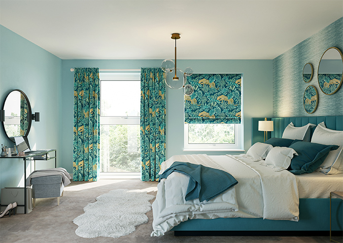 Leopard, Teal - Made to Measure Curtain - Image 14